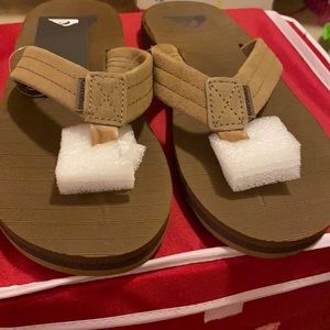 Men’s Quicksilver Sandals Carver Suede Brown Tan Size 9